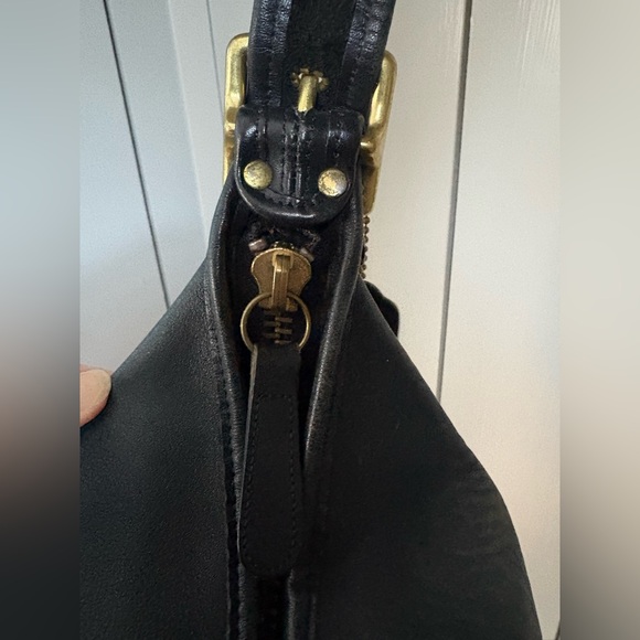 Coach 9085 XL Feed Sac Duffel Bag Black Vintage Leather 90s - Picture 9 of 14